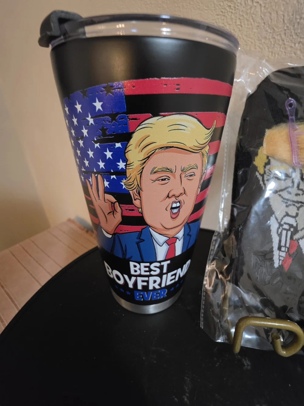 Novelty Yellow Party Brush & Tumbler Set - Political Character Theme